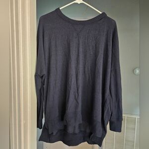American Eagle Navy Plush Pullover Sweater